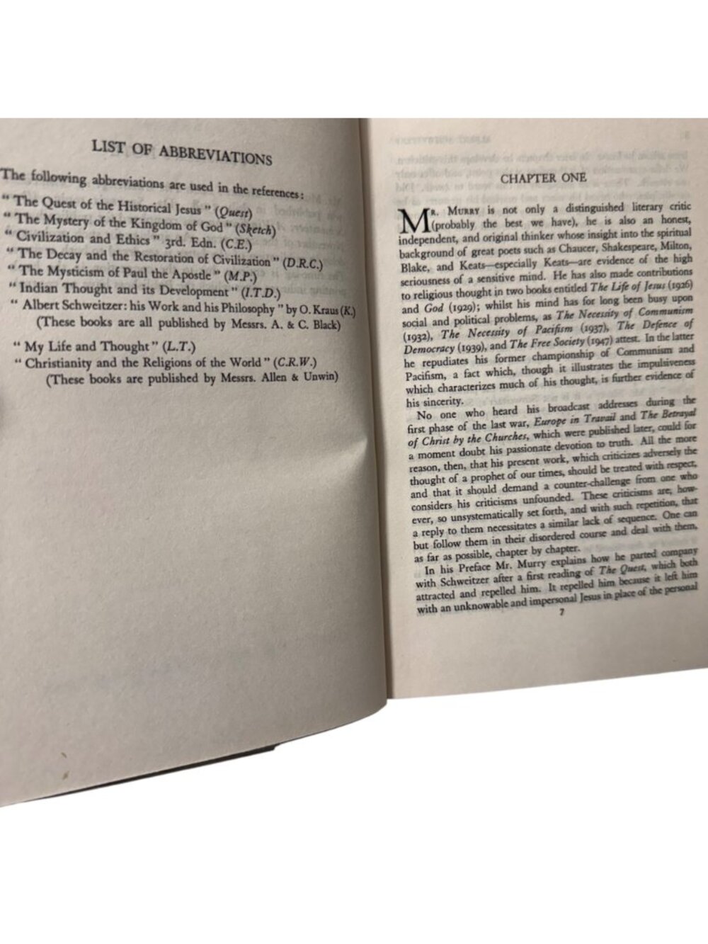 Albert Schweitzer A Vindication George Seaver HC 1950 First Edition James Clark - Picture 8 of 16